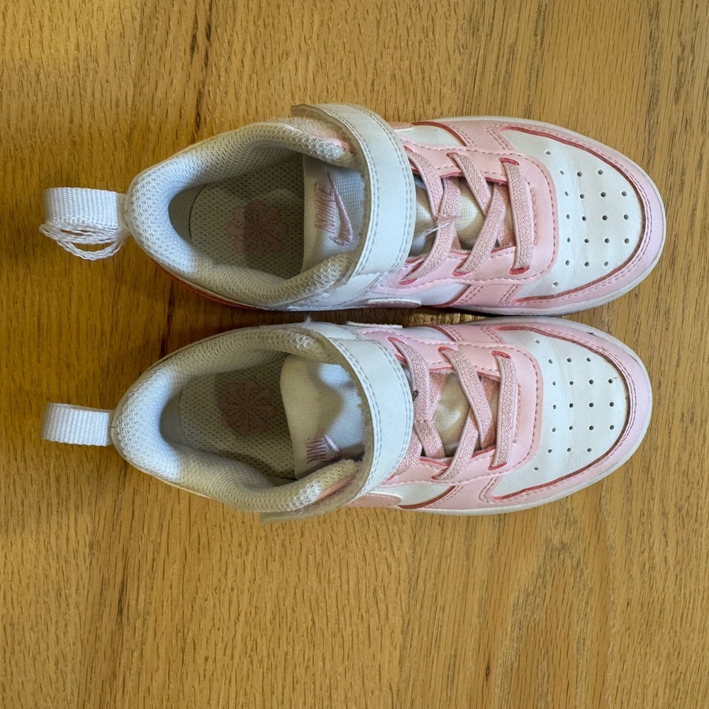Nike Kids Pink and White Sneakers